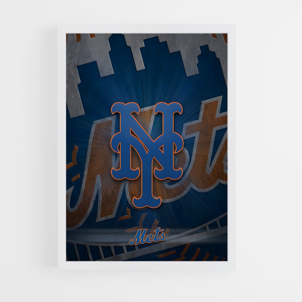 Poster Mets en Action – affiche Baseball (vue 3)
